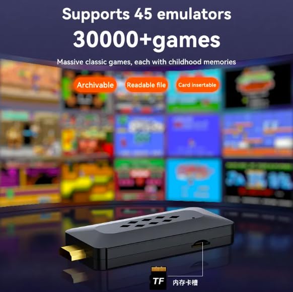 Image of M33 Tv Gaming System, 45+ Emulators,Bulit-in Games Plays PSP, PS,GTA, God of War, 4K HDMI Output Game Stick