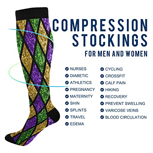 Image of Fisyme Socks for Women Men, Warm Comfort Athletic Crew Running Hiking Cycling Compression Socks