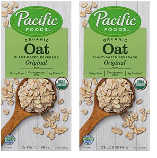 Pacific Natural Foods Organic Natural Oatmeal Beverage - Original - 32 Fl oz (Pack of 2)USDA Organic