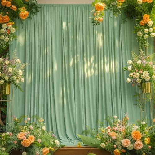 Telón de fondo verde salvia 10x10 ft 2 paneles miniatura 4