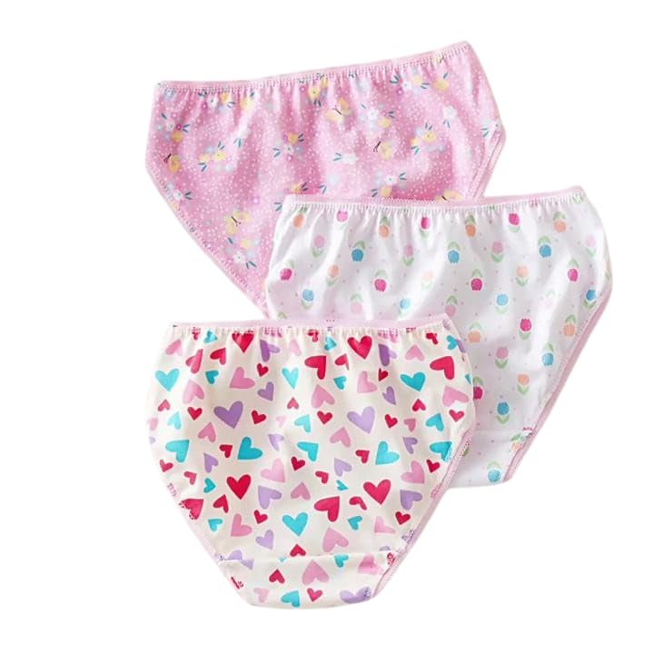 EVERYDAYWEAR Baby Girls' Cotton Brief's Toddler Soft Underwear 100% Cotton Underwear - Comfortable & Breathable (Pack of -12)