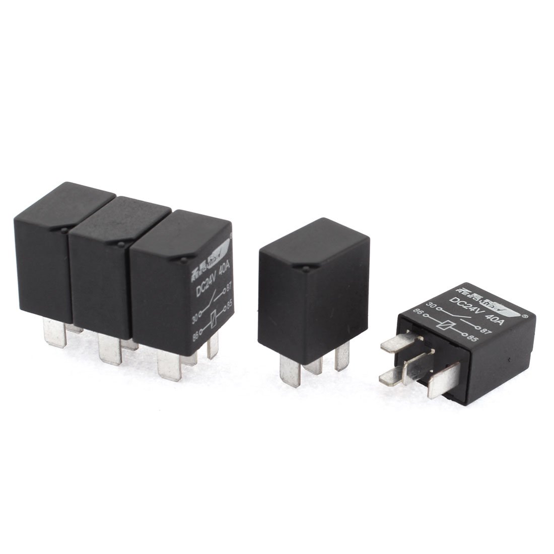 DC 24V Volt 40A 4 Terminale SPST Relè Allarme Auto Veicolo 5 Pz