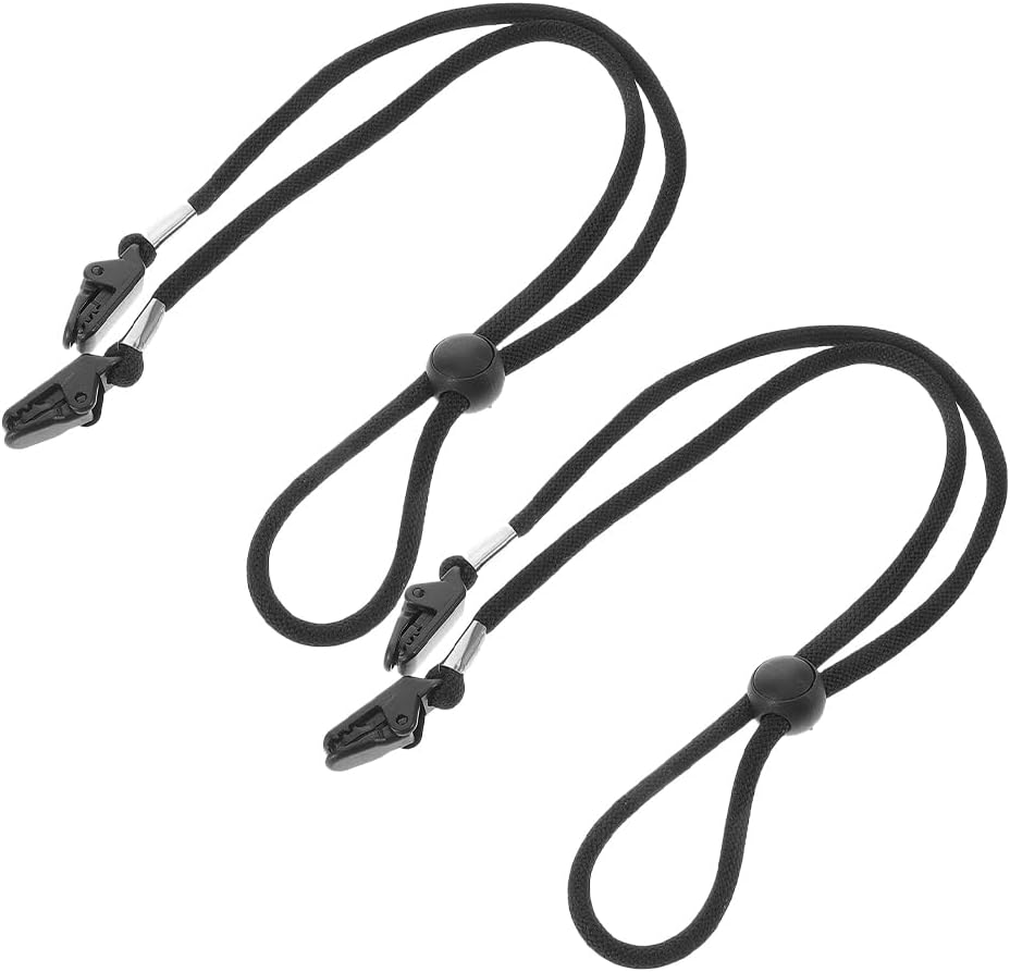 Sosoport 2Pcs Adjustable Hat Strap Windproof Chin Cord with Clip Removable Retainer for Baseball Caps Sun Hats Outdoor Activities