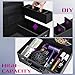 Barber Accessories Case, Profesional Barbers Briefcase Tool Case, Barber Cases for Clippers and Supplies, Hair Scissors Clippers Trimmer Organizer, Barbers Suitcase with Code Lock (Matte Black)