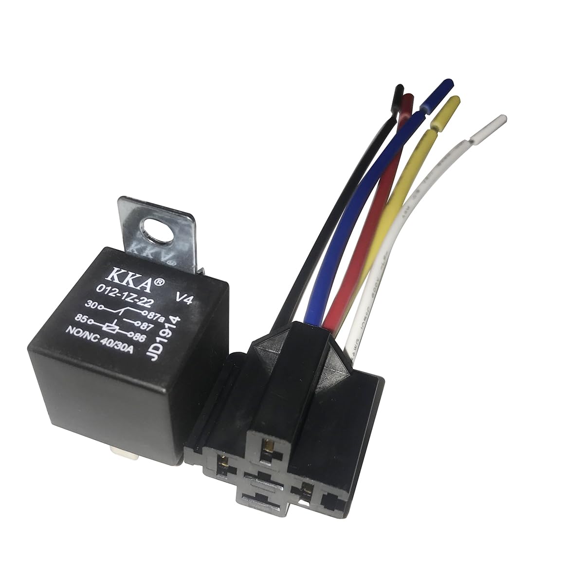 True MODS 5 Pack 5-Pin 12V Bosch Style Waterproof Relay Kit [Harness Socket] [12 AWG Hot Wires] [SPDT] [30/40 Amp] 12 Volt Automotive Marine Relays For Boats Auto Fan Cars In | Whizz Starter - Foto 11