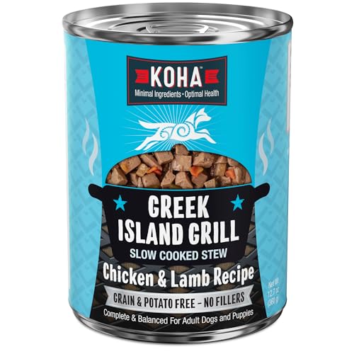 KOHA Greek Island Grill Dog Stew Chicken & Lamb 12.7oz Case