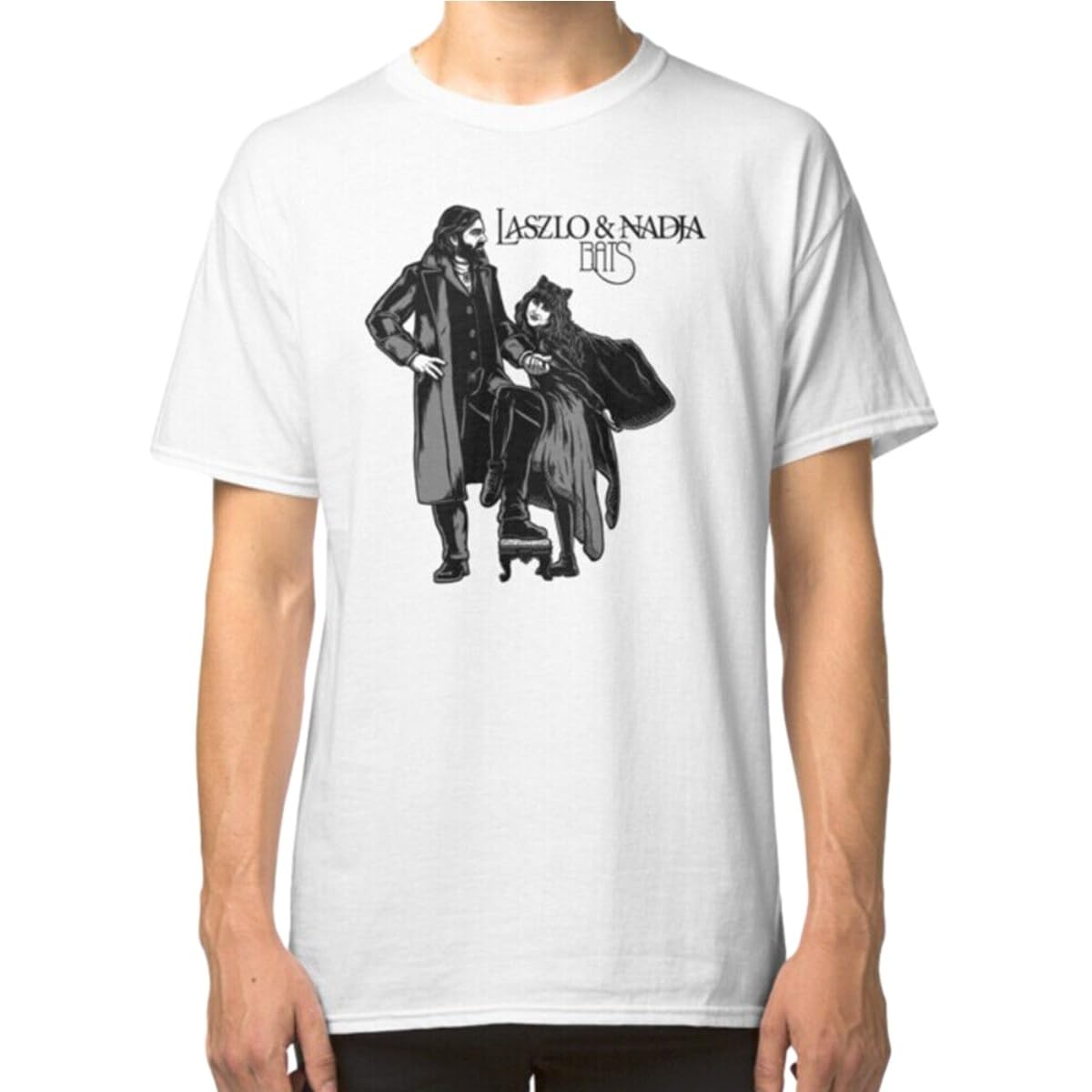 Knwwol Men's White Laszlo And Nadja Unisex T-Shirt What We Do In The Shadows & Wo T-Shirtwhitexl