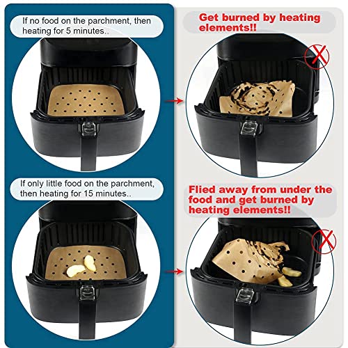 Bykitchen Air Fryer Oven Liners, 11X12 Inches, Nonstick Unbleached Rectangular Air Fryer Parchment Paper For Ninja Foodi Air Fryer Toaster Ovens, Xl Air Fryer, Dehydrator And More (Set Of 100) #TOP5