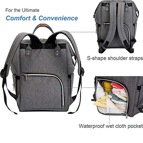 Wickelrucksack Lekebaby Baby Wickeltasche mit Wickelunterlage
