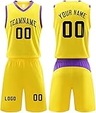 Generisch Individuelles Basketballtrikot Personalisiert Basketball Trikot Atmungsaktiv Spieltrikots...