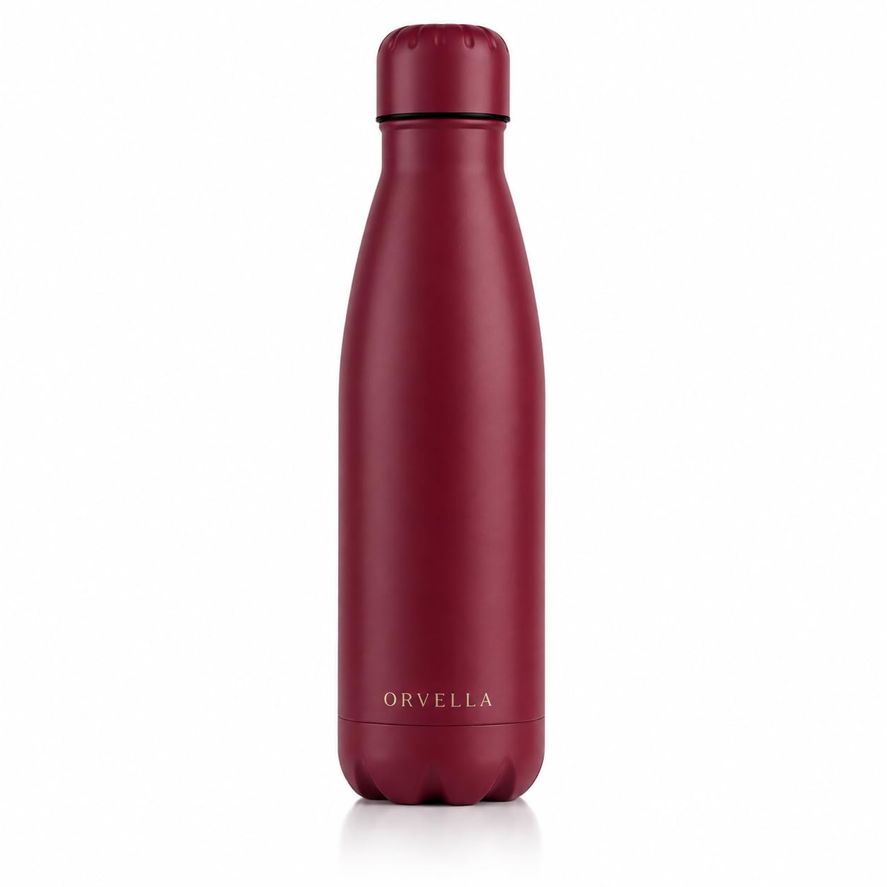 ORVELLA Stainless Steel Water Bottle with Vacuum Insulation 500ml - Burgundy