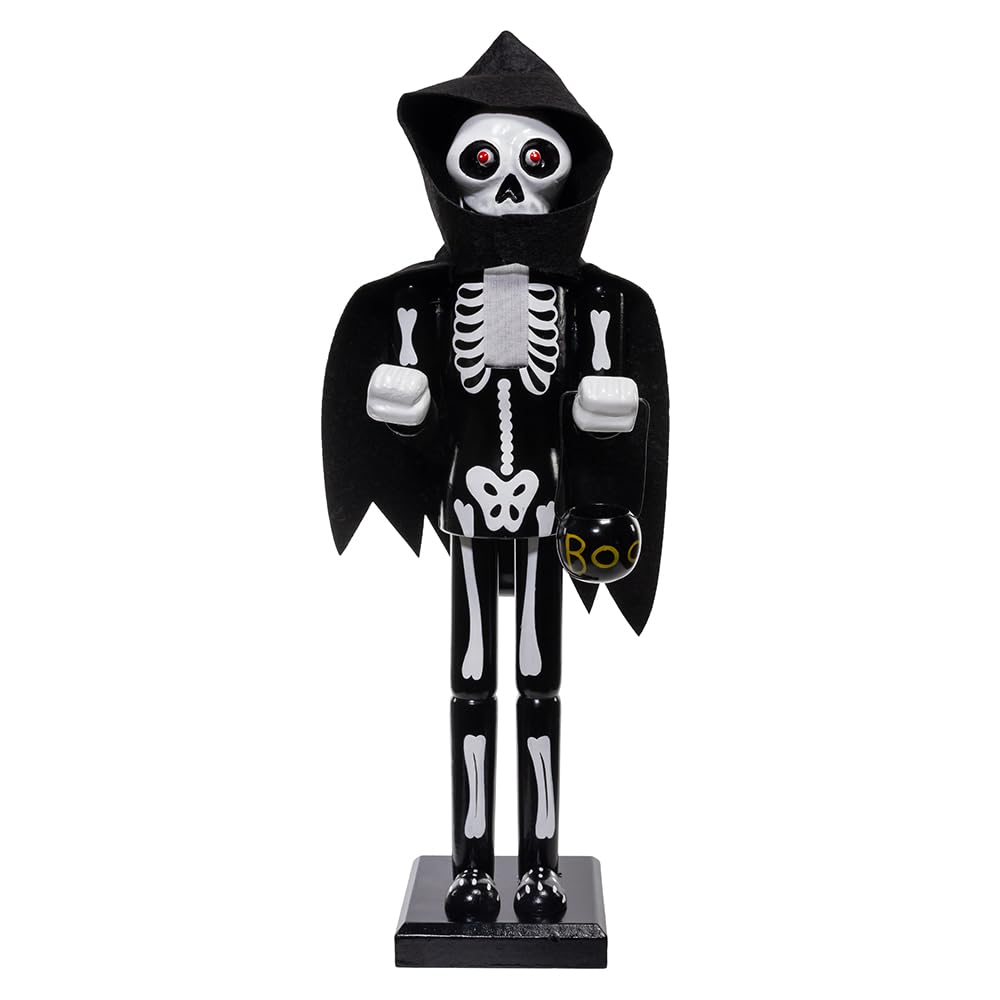 Casse-Noisette Halloween en Bois Kurt Adler Crâne Statuette 38cm