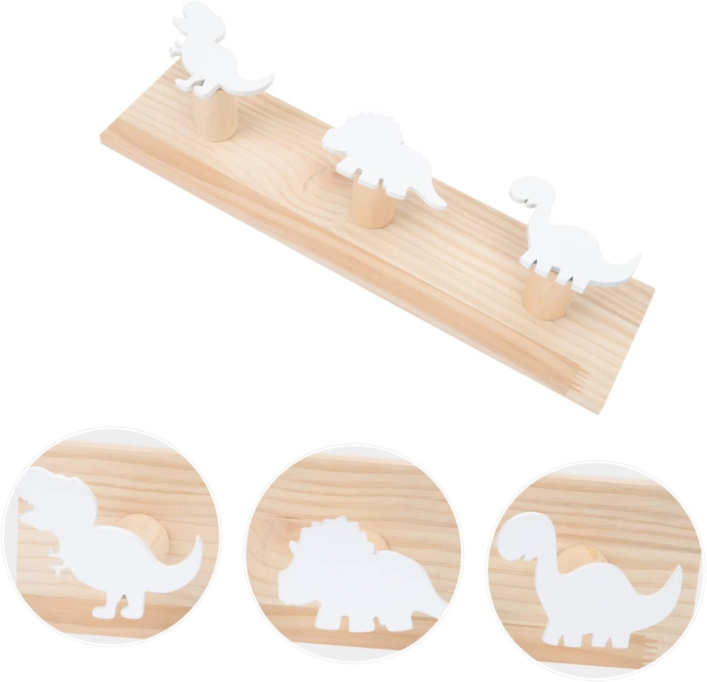 1pc Dinosaur Hook Wooden Wall Hook Decor Hat s Heavy Duty Clothes Rack Creative Clothing Kid Room Decor Coat Hanging Rack Dinosaur Design