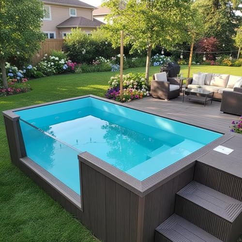 Customized Luxury Container Swimming Pool with Optional Jets, View Window