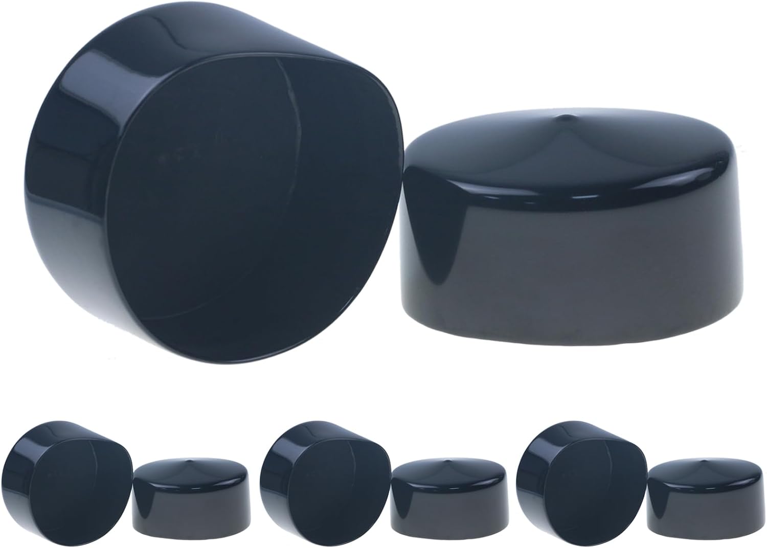 3 Inch Rubber End Caps Round Rubber Caps Plug Insert Decking Caps Black