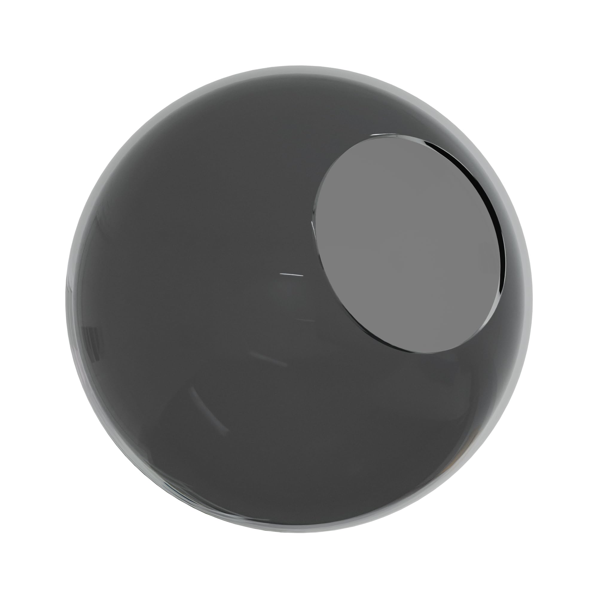 KASTLITE 12 Inch Globe Light Cover with 5.25" Neckless Opening - Smoke Acrylic Outdoor Light Cover Replacement Lamp Globe - USA Made Smooth Textured Plastic Shade/Diffuser for Pole Lighting Fixtures