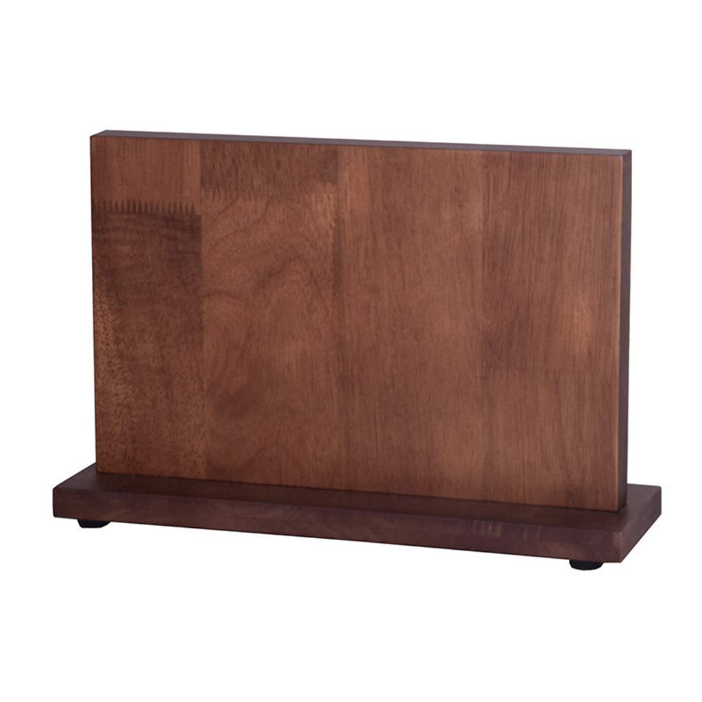 Bloc de Couteaux de Cuisine Porte-Couteau magnétique Universel sans Couteaux Grands Supports Organisateur en Bois Adsorption Double Face Marron