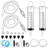 Meonum 2 Pack Brake Bleeder Kit, Hydraulic Disc Clutch Bleeding Kit 100ML 50cm Hose Oil Fluid&Brake Bleeder Hose with One Way Check Valve for Hydraulic System Bleeding, Quads System Repair Maintenance