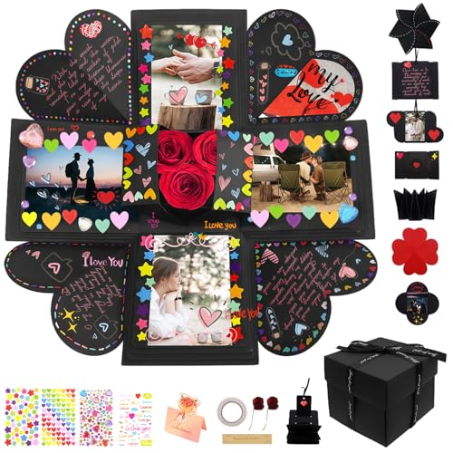 MUNSKT Caja Sorpresa, Caja Fotos Desplegable, Caja Explosiva Regalo, Regalo Personalizado para San Valentín, Cumpleaños, Aniversario MUNSKT Caja Sorpresa, Caja Fotos Desplegable, Caja Explosiva Regalo, Regalo Personalizado para San Valentín, Cumpleaños, Aniversario
