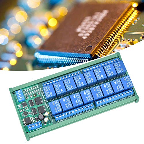 Módulo de Relé RS485 12V de 16 Canales Tarjeta Expansión PLC Protocolo RTU 2
