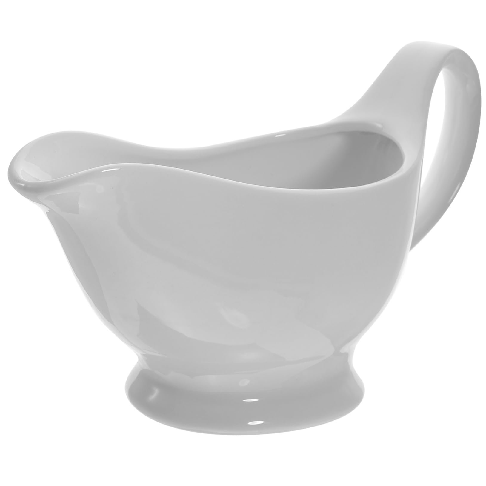 Unomor Salad Dressing Cup Fancy Milk Container Gravy Serving Boat Sauce Porcelain Serve Small Shape Modern Salad Dressing Dispenser Condiment Bowl Coffee Syrup Dispenser Ceramics White