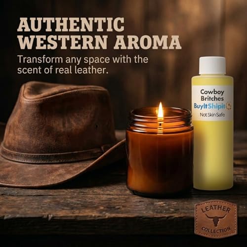 Image of Cowboy Britches Fragrance from Our Leather Collection - Perfect for Adding Aroma to Freshies, Candles, and Diffusers - 8 Ounces