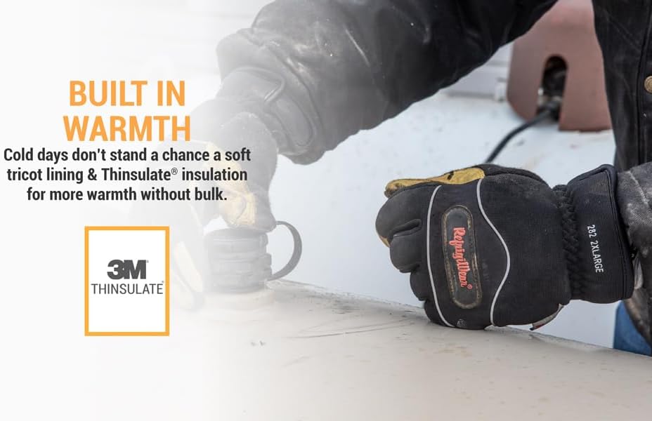 RefrigiWear Fiberfill Insulated Abrasion Tricot Lined High Dexterity Safety Work Glove - Image 5