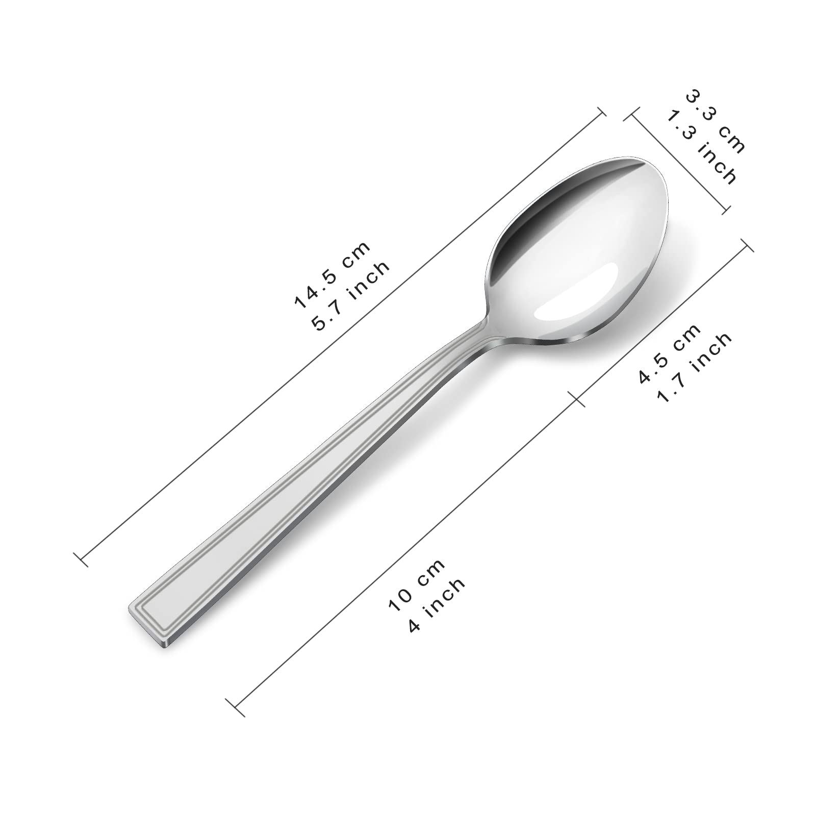 Set 24 Cucchiaini Da Caffè In Acciaio Inox - Piccoli, Per Dolci, Lavabili In Lavastoviglie - Foto 7