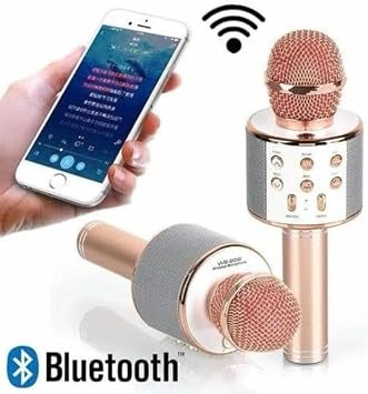 Karaoke Mikrofon Dahili Hoparlörlü Sd-usb-aux Girişli Bluetooth Hoparlör