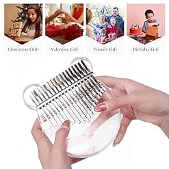Eidoct – Piano à pouce kalimba transparent à 17 touches avec étui en EVA et support en bois, cadeau musical pour enfants… - Les Beatles, Paul McCartney, John Lennon, RIngo Starr, George Harrison Eidoct – Piano à pouce kalimba transparent à 17 touches avec étui en EVA et support en bois, cadeau musical pour enfants… – Image 6