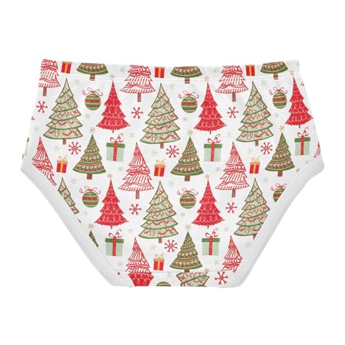 Joisal Cotton Girls Underwear Toddlers Christmas Trees Cartoon Panties for Girl Bright Kids Briefs Undies 2t2