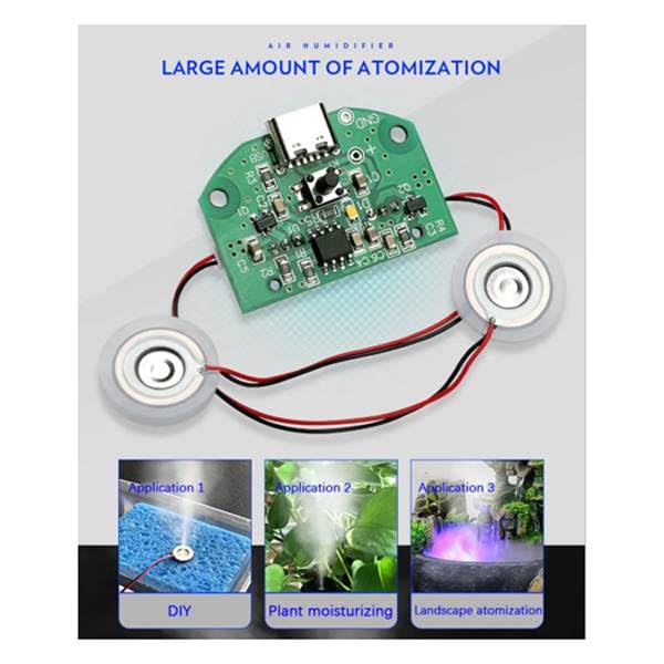 4 pezzi USB mini umidificatore driver scheda circuito nebulizzatore pellicola atomizzatore kit fai da te, pregevole fattura