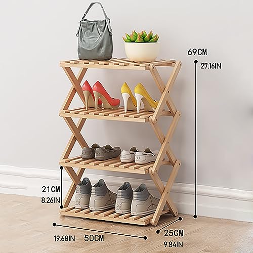 Étagère à chaussures pliable multicouche sans installation pour entrée et dressing
