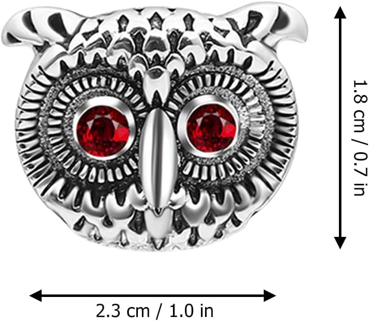 Owl Shape Cufflinks for Men Business Shirts Animal Cuff Links Pair 0.90X0.70X0.59In Stylish Suit Accessories for Office Party and Special Events