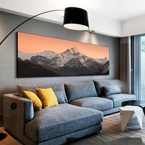 Affiche murale de salon montagne de neige pour créer un cocon cocooning