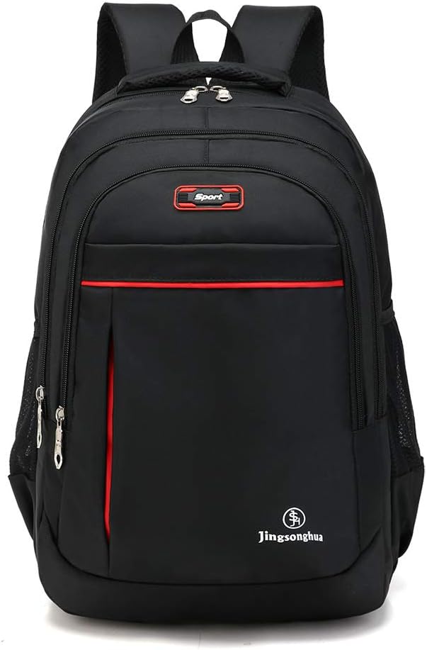 Large Capacity Laptop Backpack for Men Women, Multi Compartment School Travel Bag, Water Resistant Nylon Business Backpack with Mesh Pocket