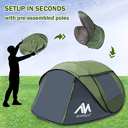 AYAMAYA 4 Person Pop Up Tents for Camping の商品画像 1