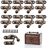 [Amplia aplicación] Estas hebillas de metal retro son muy adecuadas para todo tipo de cajas de madera pequeñas, incluidas cajas de bricolaje, cajas de almacenamiento, cajas de regalo, cajas de vino, etc