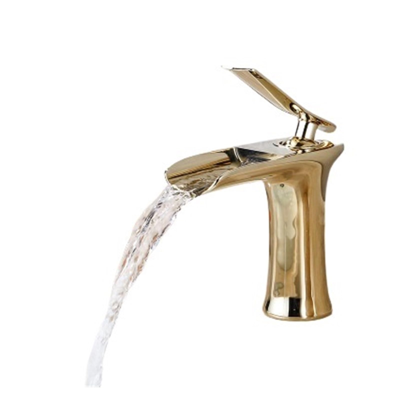 Robinet de lavabo cascade en laiton chromé mitigeur eau chaude et froide