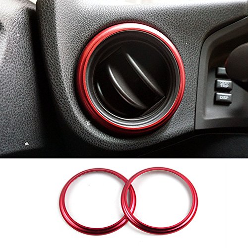 wroadavee Red Inner Dashboard Air Vent Outlet Cover 2pcs for Toyota 86 GT86 Scion FR-S 2012-2019