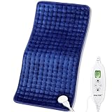 QALTGC 𝐔𝐩𝐠𝐫𝐚𝐝𝐞 Heating Pad (12"x 24"), LCD Controller, Machine Washable, Comfortable Soft for Cramps
