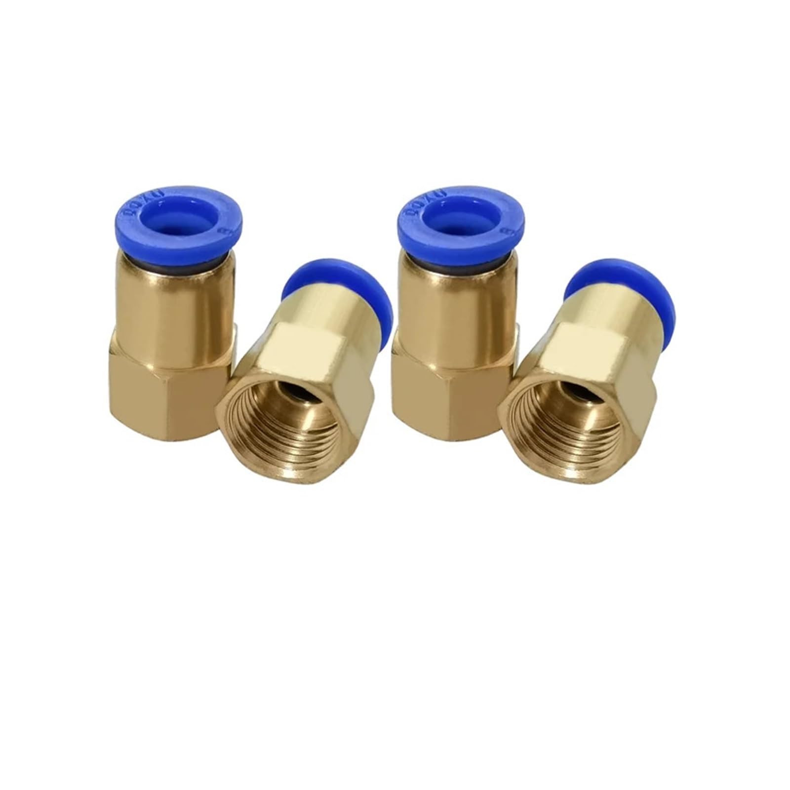 100 Piezas PCF8-02, 1/4" PT Rosca Hembra de 8 mm, Conectores rápidos neumáticos