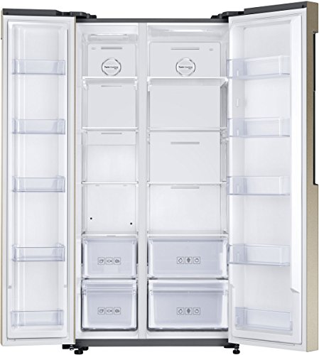 Image of Samsung 674 L Frost Free Side-by-Side Refrigerator(RS62K6007FG /TL, Stary Gold, Inverter Compressor)