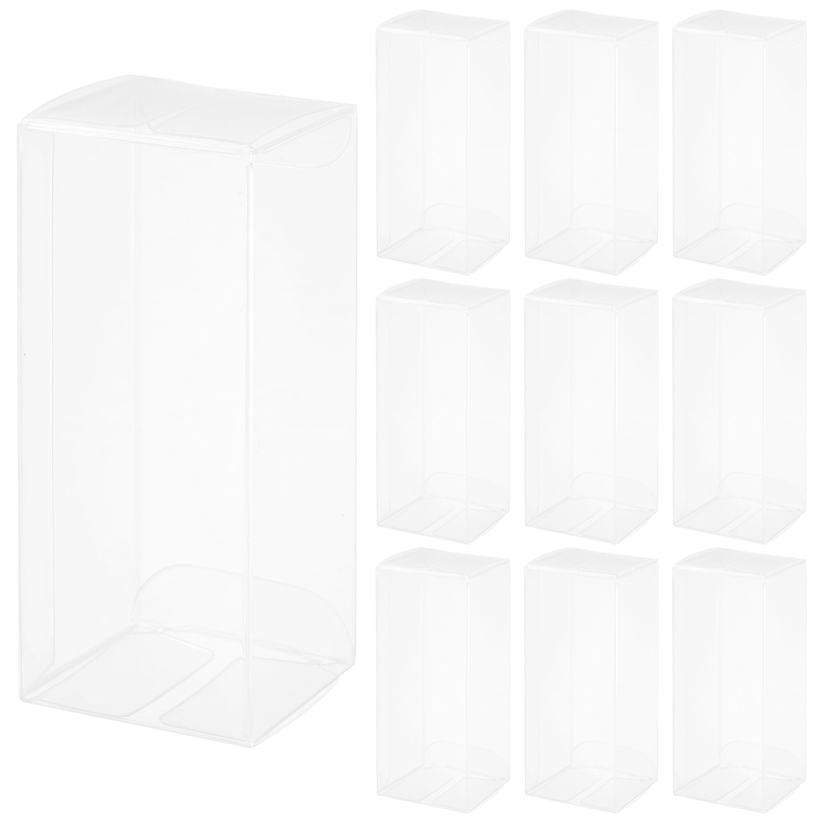 sourcing map 10 PCS Clear Gift Box,43x41x103mm Transparent Candy Box Plastic Favor Boxes Packing Box for Candy Cookies Christmas Wedding Party Wrapping