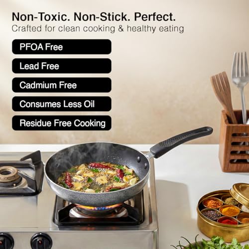 Image of Prestige Omega Select Plus 18cm Non-Stick Fry Pan|Scratch and Abrasion Resistant|3 Layer Coating| Non-Induction|Black|1year Warranty