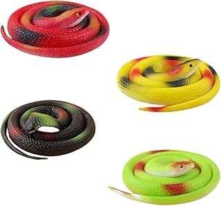 POPETPOP 4 Sztuk Assorted Lasów Deszczowych Węże Elastyczne Gadów Gag Zabawka Halloween Gry Nagrody Goody Worek Wypełniacz Styl 2