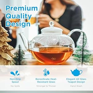 GROSCHE MONACO 42 oz Glass Tea pot with glass tea Infuser 1250 ml Capacity. Heatproof borosilicate glass and all glass tea infuser for all types of loose tea tea infusion GROSCHE MONACO 42 oz Glass Tea pot with glass tea Infuser 1250 ml Capacity Heatproof borosilicate glass and all glass tea infuser for all types of loose tea tea infusion