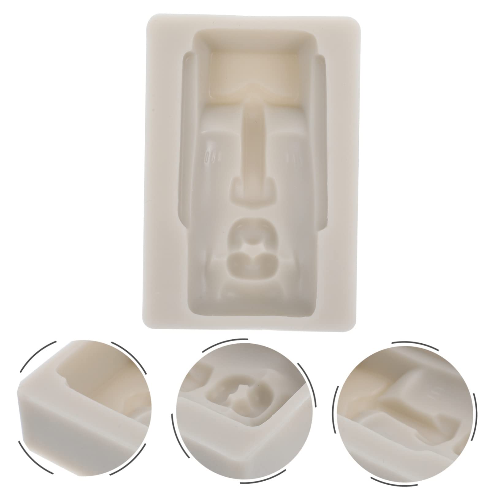 TOPBATHY 5pièces Moule Silicone Moai Flexible Pour Chocolat Et Pâtisserie Moule à Bonbons Et Gâteaux Unique Pour Créations Et Décorations Festives