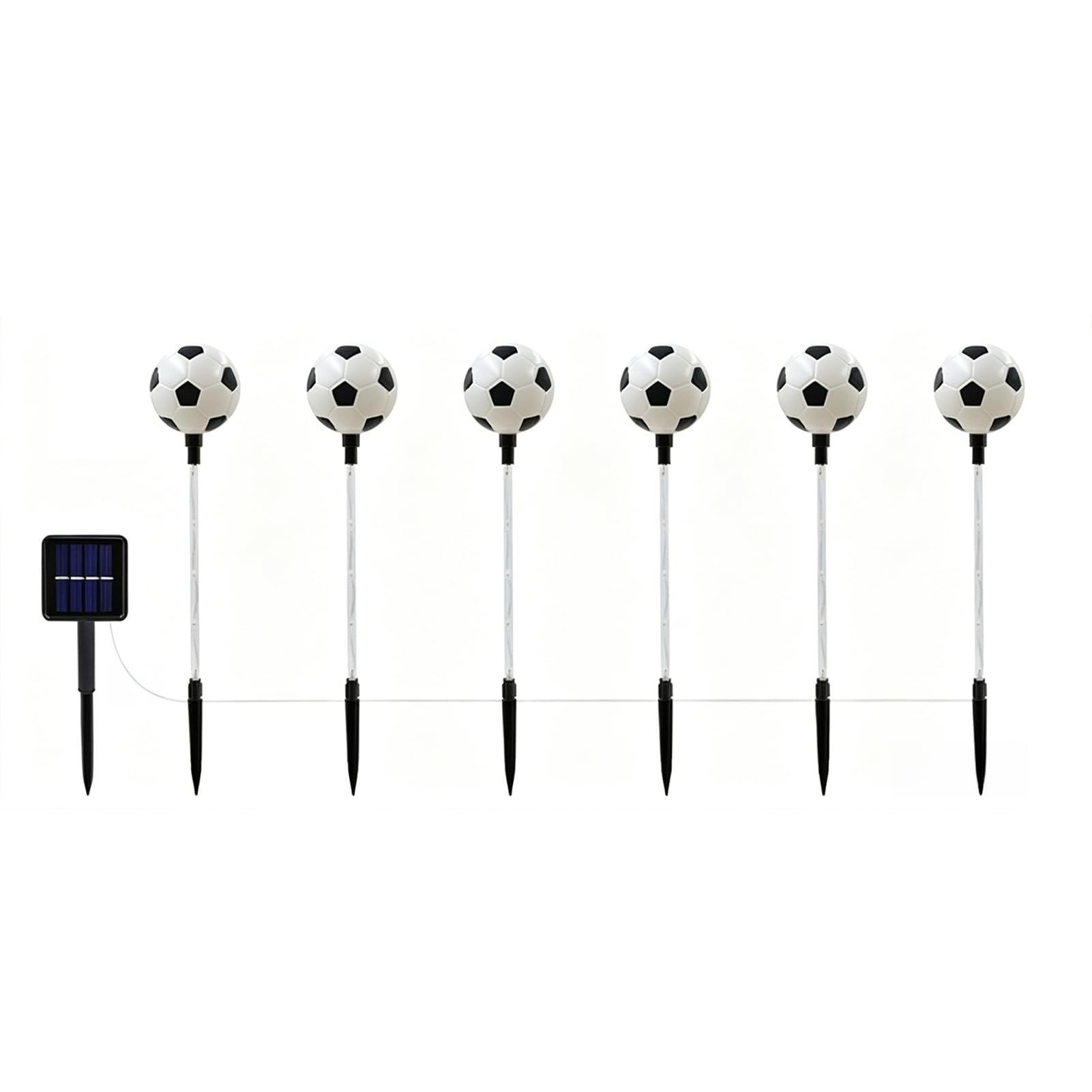 sugerou Football Solar Landscape Lights Outdoor – 8 Modes Memory Function Pathway Lighting, IP65 Waterproof Solar Garden Lights for Patio Lawn Yard A Football