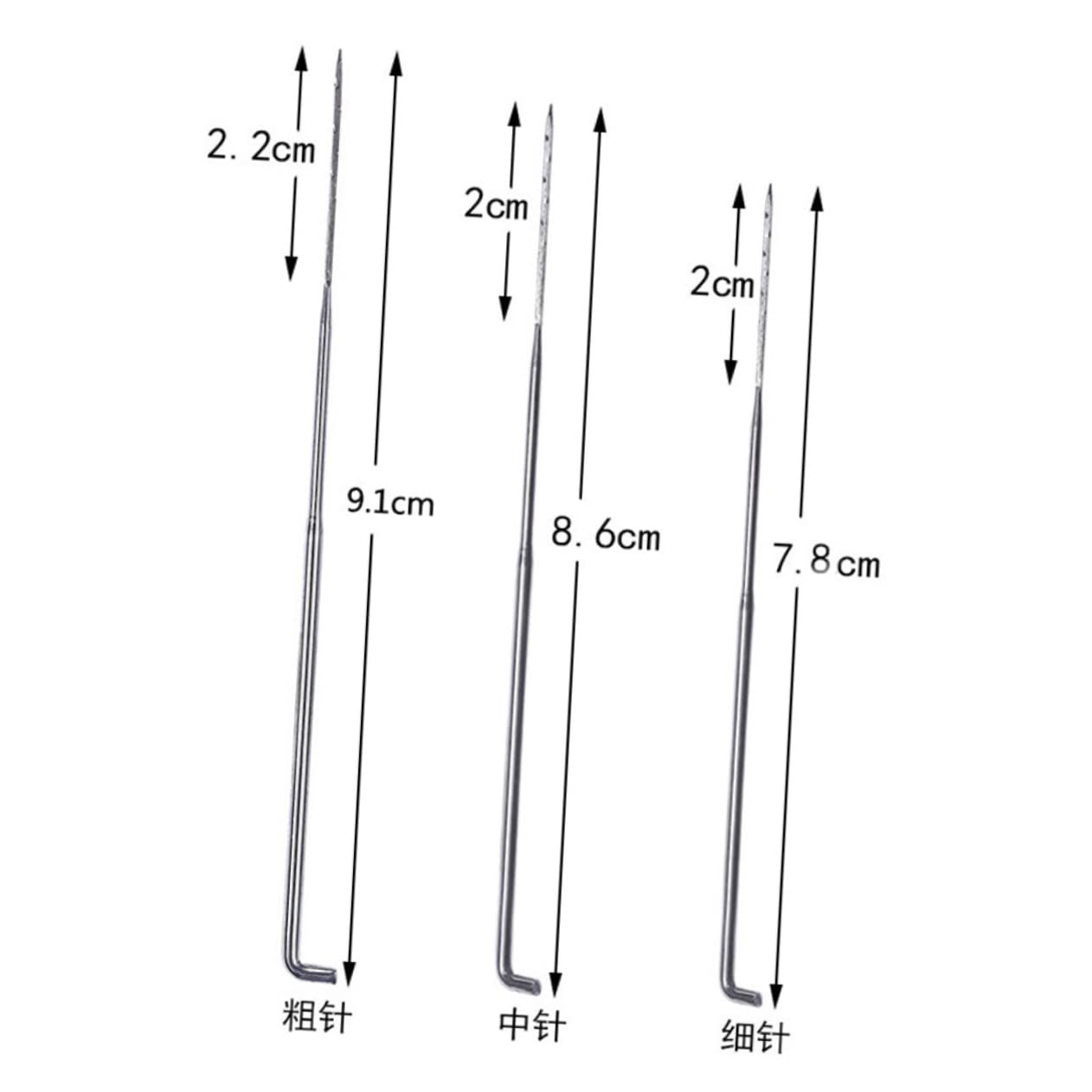 BEBEMOKO Smooth Metal Needle Punch Needle Set 60pcs Felting Needles for Easy Embroidery and Craft Projects